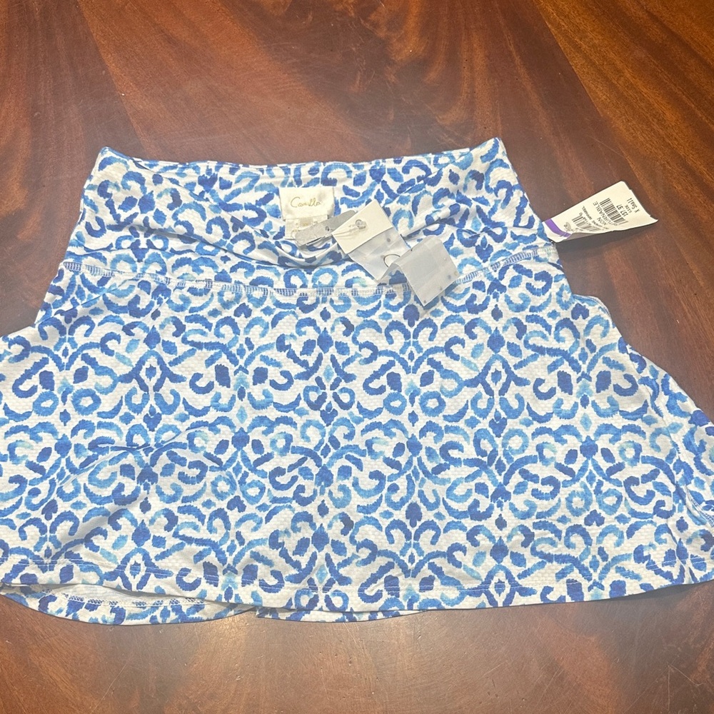 Camilla Azure and White Skort